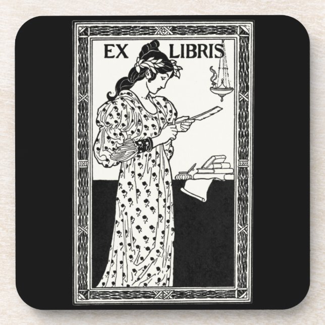Ex libris art nouveau untersetzer (Vorderseite)