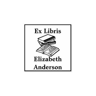 Ex Libris (Aus der Bibliothek) Buchzeichen Gummistempel