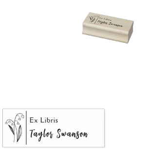 Ex Libris Blume Bluebells Pflanze Blumenzwiebeln Gummistempel