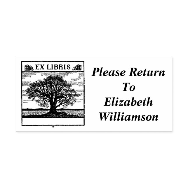 EX LIBRIS Buchungsplatte Custom Reading Library Br Permastempel (Design)