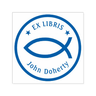 Ex Libris Christlich   Personalisierbar Permastempel