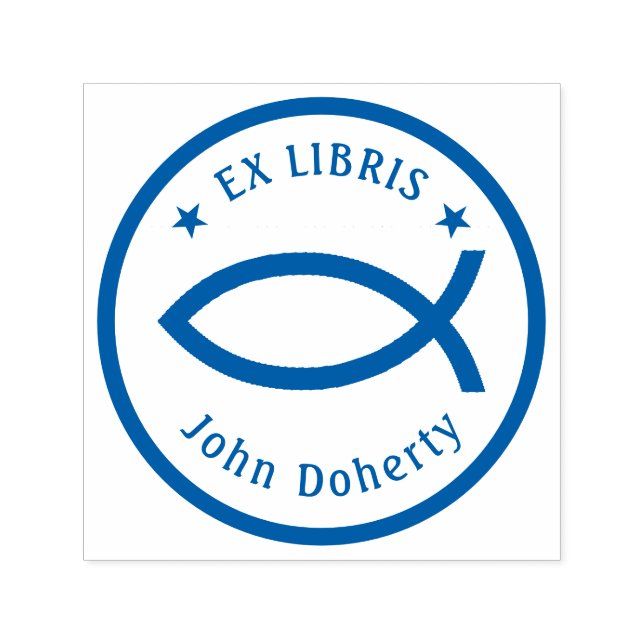 Ex Libris Christlich | Personalisierbar Permastempel (Design)