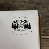 Ex Libris Country handgezeichnet Berg Individuelle