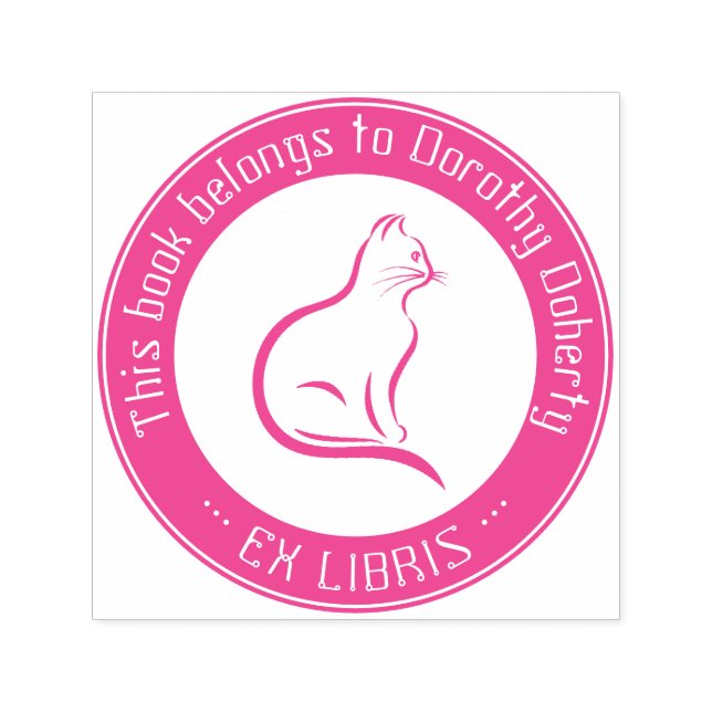 Ex Libris | Cute Cat Self-inking Stamp Permastempel (Design)