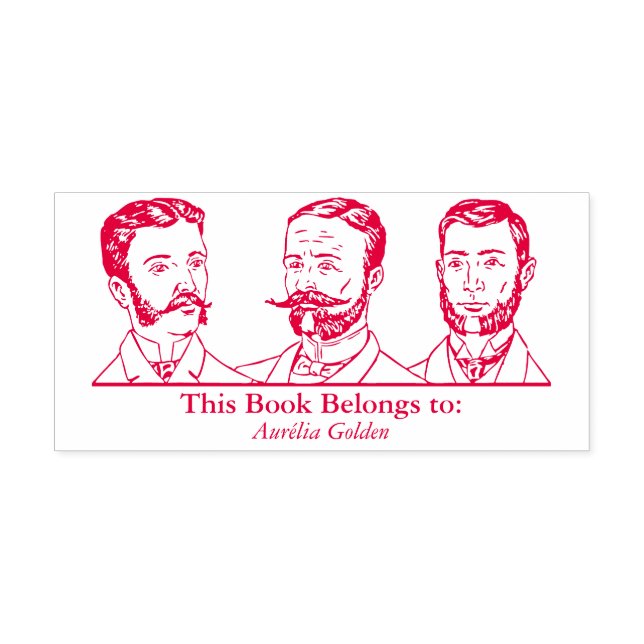 Ex Libris - Drei Männer v3 Permastempel (Design)