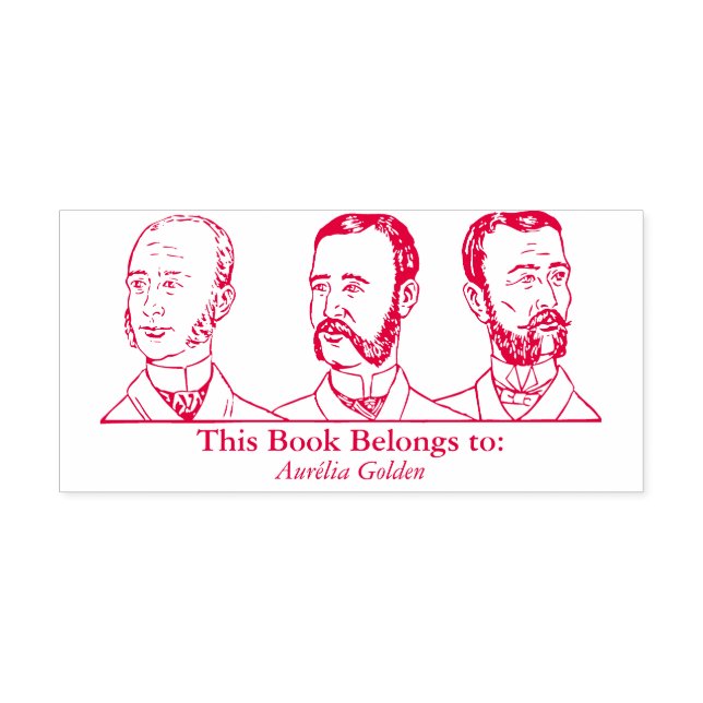 Ex Libris - Drei Männer v4 Permastempel (Design)