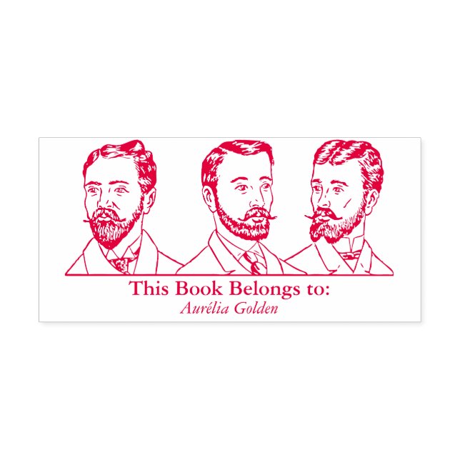 Ex Libris - Drei Männer v5 Permastempel (Design)