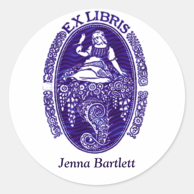 Ex Libris Dutch Blue Sticker (Vorderseite)