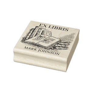 EX libris exlibris Bibliothek Buchzeichen Biblioth Gummistempel