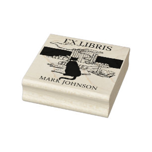 EX libris exlibris Buchzeichen Library Gummistempel