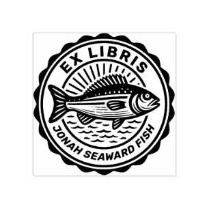 Ex Libris - Fisch Gummistempel