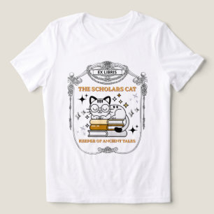 Ex Libris Gelehrtenkatze Dark Academia Vintage Büc Tri-Blend Shirt