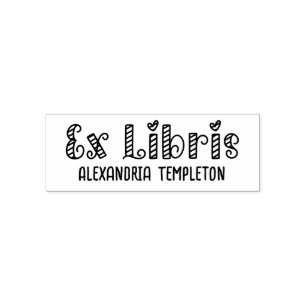 Ex Libris Heart Barber Pole Stripbibliothek Buch N Permastempel
