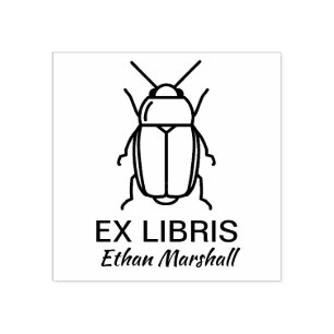 Ex Libris - Käfer/Bug Gummistempel