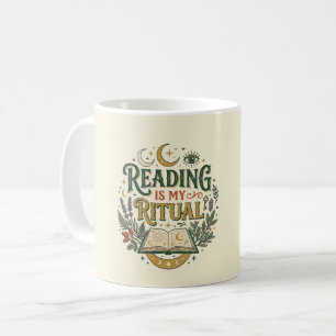 Ex Libris Lesen ist mein Ritual Buch Celestial Kaffeetasse