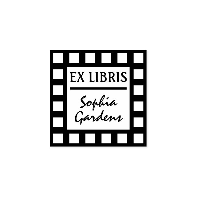 Ex Libris Moderne Briefmarke Gummistempel (Prägung)