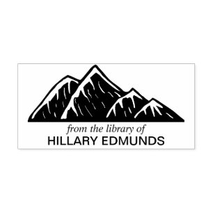 Ex Libris Mountains Gummistempel