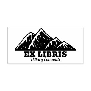 Ex Libris Mountains Rubber Briefmarke Gummistempel