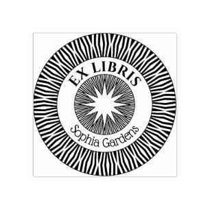 Ex Libris Mystical Star Burst Gummistempel