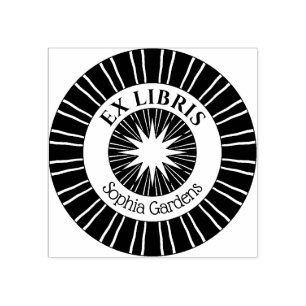 Ex Libris Mystical Star Burst v3 Gummistempel