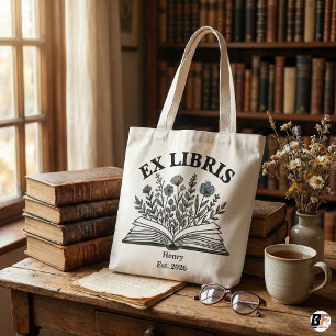 Ex Libris Personalisierte Bücherliebhaber-Wildblum