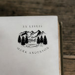 Ex Libris Rustikaler handgezeichnet Berg Individue Permastempel<br><div class="desc">Ex Libris Rustikale Hand gezeichnet Berg Individuelle Name Selbstfarbige Briefmarke. Mit Serifentypografie und einer handgezeichnet Berglandschaft im Zentrum.</div>