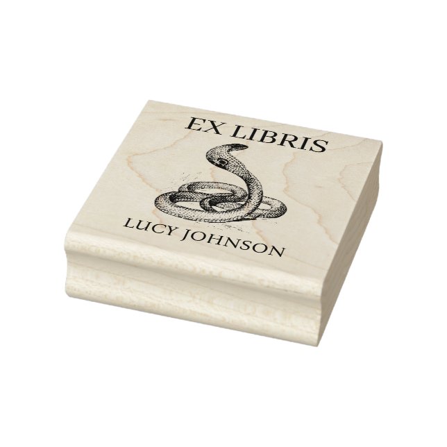 EX LIBRIS Schlangen-Exlibris-Stempel  Gummistempel (Stempel)