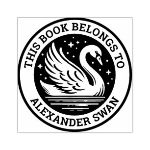 Ex Libris - Swan Gummistempel