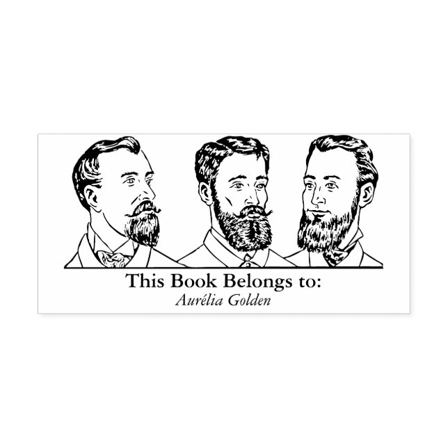 Ex Libris - Three Man v6 Gummistempel (Prägung)