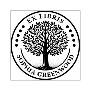 Ex Libris - Tree Gummistempel