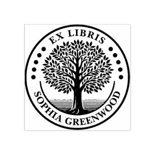 Ex Libris - Tree Gummistempel