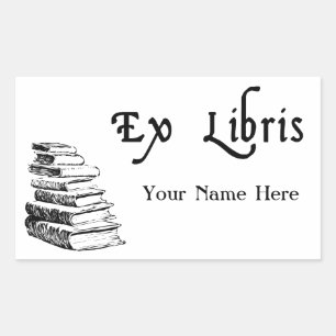 Ex Libris Vintag Books Custom Buchzeichen Rechteckiger Aufkleber