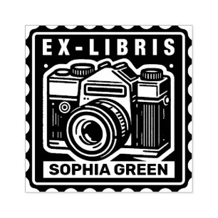 Ex Libris - Vintage Kamera Gummistempel