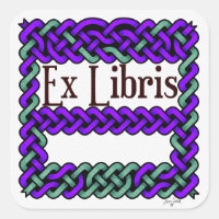 Ex Libris violette keltische Knoten Buchzeichen