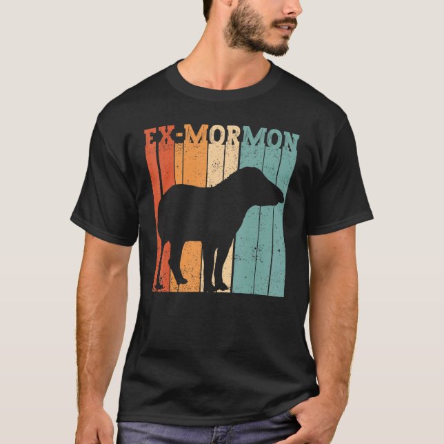 Ex Mormon Tapir Horse LDS Retro Exmo Ex Mormon T-Shirt (Vorderseite)