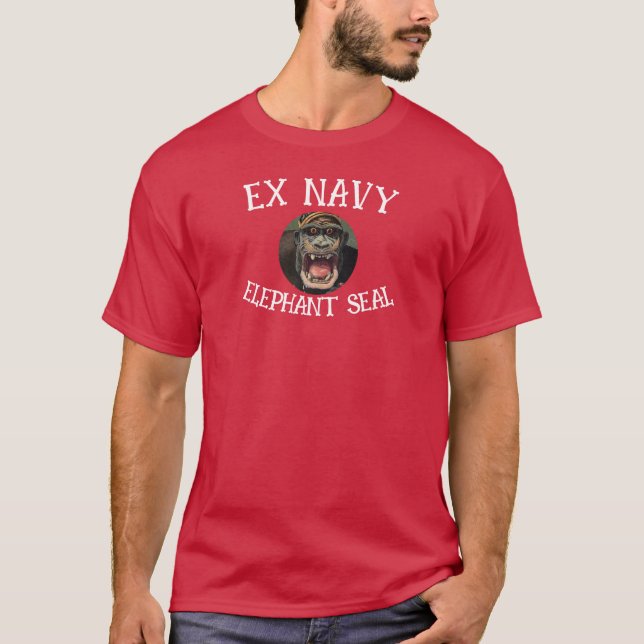 Ex Navy Elephant Siegel T-Shirt (Vorderseite)