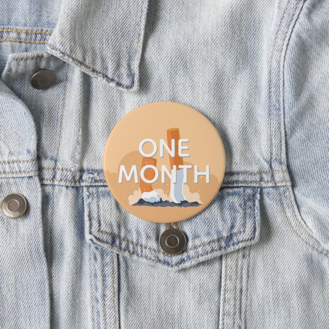 ex Raucher ein Monat beendigte zu rauchen Button (Beispiel)