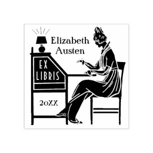 Ex Schreibtisch-Gewohnheit Libris Gummistempel