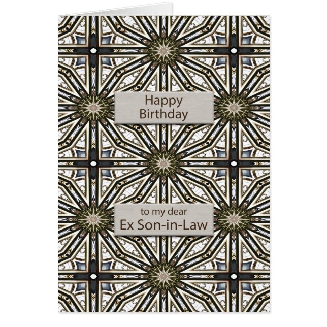 Ex Son in Law Geburtstag Abstrakt Mandala Design (Vorne)