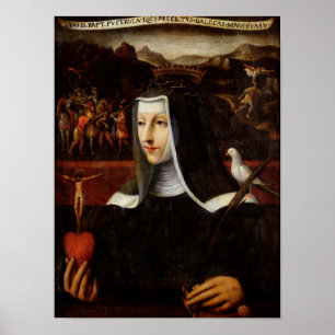 Ex Voto gewidmet St. Catherine von Siena Poster