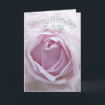 Ex-Wife, Birthday card with a pink rose Karte<br><div class="desc">Delicate pale pink rose in close up. Gorgeous Birthday card that you can customize to convey your own Gefühle.</div>