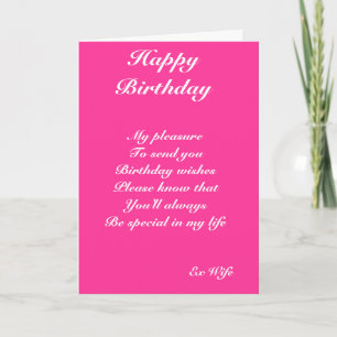 Ex-wife birthday cards karte
