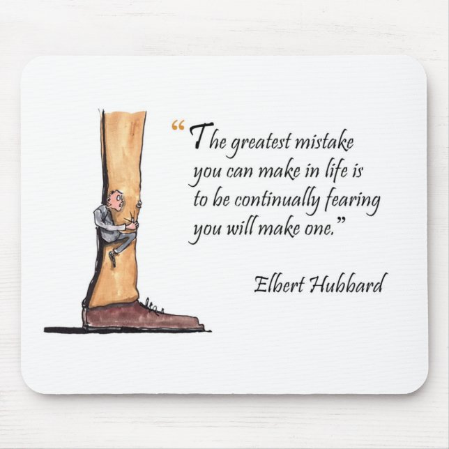 Exam motivierend Zitat von Elbert Hubbard - Mousepad (Vorne)