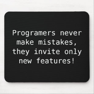 EXAMPLE: ONLY COLOR / black + your funny text Mousepad