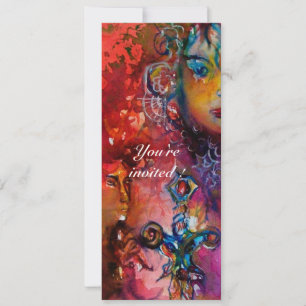 EXCALIBUR 1, hell rot, rosa lila Einladung