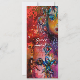 EXCALIBUR 1, hellrot, rosa lila Einladung