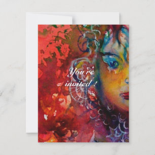 EXCALIBUR 3, hell rot, rosa lila Einladung