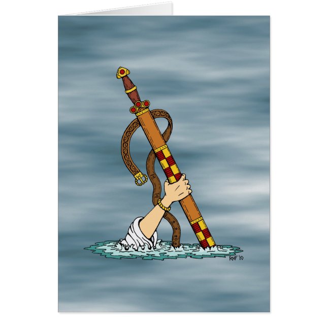 Excalibur Grußkarte (Vorne)