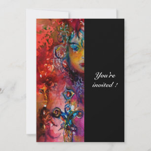 EXCALIBUR, hell rot, schwarz Einladung