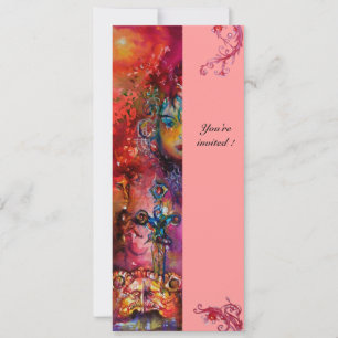 EXCALIBUR, hellrot, rosa Einladung